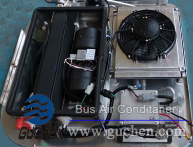 Internal structure of EP-02C DC powered truck sleeper air conditioner